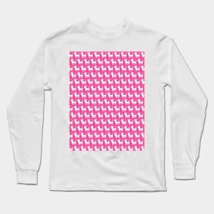 Chihuahua silhouette print (mini) pink Long Sleeve T-Shirt